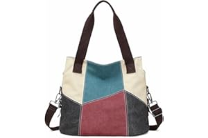 SIVENKE Bolso de Lona para Mujer Bolso de Las Señoras de la Lona Bolso de Hombro de Las Mujeres Bolso Bandolera Bolso Tote Bolso Shopper
