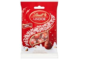 Lindt Lindor Christmas Milk Chocolate Mini Truffles Bag – 80g – Smooth Melting Filling – 2025 Festive Treat