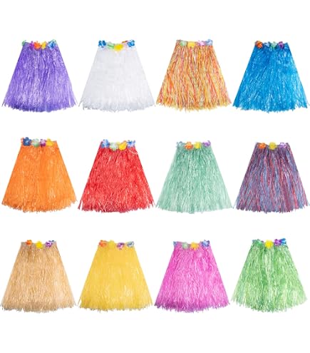 Widmann Hawaiirock Mit Bananenblättern & Blumengürtel – Ca. 40 Cm, Für Karneval & Strandpartys