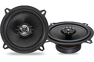 Caliber Haut Parleur Voiture - 2X Enceinte Voiture 100W - Haut Parleur coaxial 3 Voies - Matériel de Montage Inclus - Noir - 13 cm