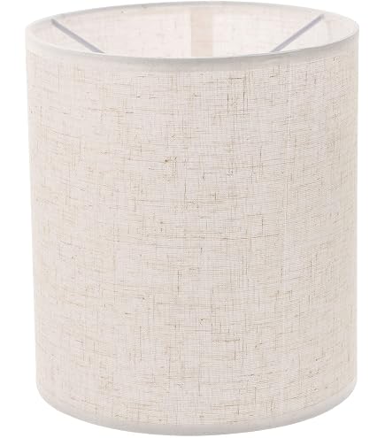 Paralume A Tamburo Beige E27 – Decorativo, In Tessuto, Per Lampade Da Tavolo!