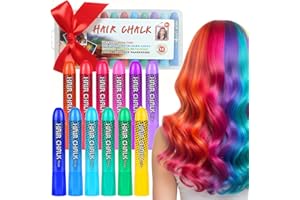 HOUSN 12 Colores Tiza De Pelo,Tinte Temporal Lavable,Tinte Pelo Lavable NiñOs,No TóXico, regalos de cumpleaños niñas, Navidad, adviento I tiza temporal lavable, Para NiñOs Diy Fiesta Y Cosplay