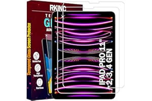 RKINC Verre Trempé [Lot de 2] pour iPad Pro 11 Pouces, 2022/2021/2020 (4. / 3. / 2. Gen), Film Protection écran, Dureté 9H 0,33 mm HD Glass [sans Bulles d'air][Résistant aux rayures][Garantie à vie]