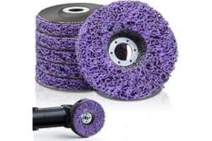 Kizaten 6 Pièces Disques de Nettoyage 125 mm,Disques de Nettoyage plus Épais pour Meuleuses D'angle pour L'élimination de la Peinture,Rouille,Des Soudures et de L'oxydation