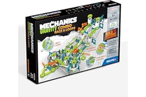 Geomag - Mechanics Gravity Combo Race & Loops, Gioco Educativo e Creativo per Bambini, Costruzioni Magnetiche, Confezione da 197 Pezzi, Plastica riciclata