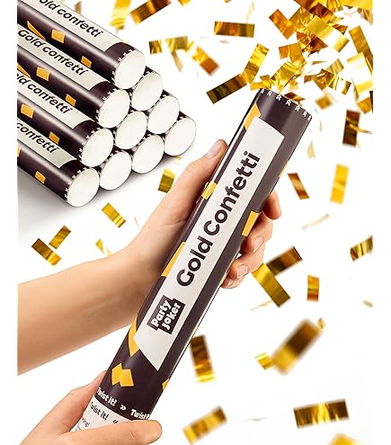 10x XL party popper 80 cm, confetti kanon, carnaval, partyshooter