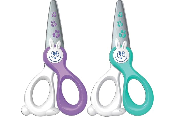 (2 Scheren, Lila + Mintgrun) - Kidi Cut Children's Craft Scissors, 12 cm, Lila + Mintgrun, 2 Scheren