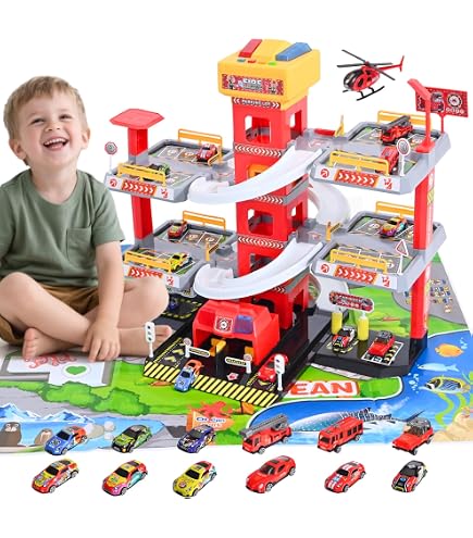 Garage à jouets - MOLTO - Molto Parking - 6 niveaux - Ascenseur - Station-service - Jeux - Jouets
