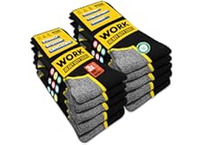 SOXCO WORK Socks 10 Paires, chaussettes de travail homme lot de 10 paires