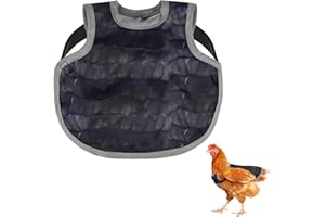 FNAOBAI Chicken Saddle for Hens Chicken Aprons & Vest Jacket for Hens protector for hens with adjustable strap (Black)