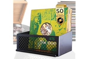 Keep Them Spinning Porta Vinili a Parete, Mensole per Dischi Vinile, Supporto Contenitore Porta Vinili 60 Dischi con Espositore LP Now Playing (Nero)