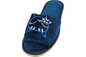 APREGGIO Kapcie damskie – wygodne pantofle damskie – materiał tekstylny buty damskie kapcie