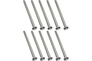 AERZETIX - C47311 - Juego de 10 Pernos M6x80 - cabeza hexagonal - Ø6x80mm - DIN 933 - clase 8.8 - acero galvanizado - bricolaje - herramienta de montaje/ferretería