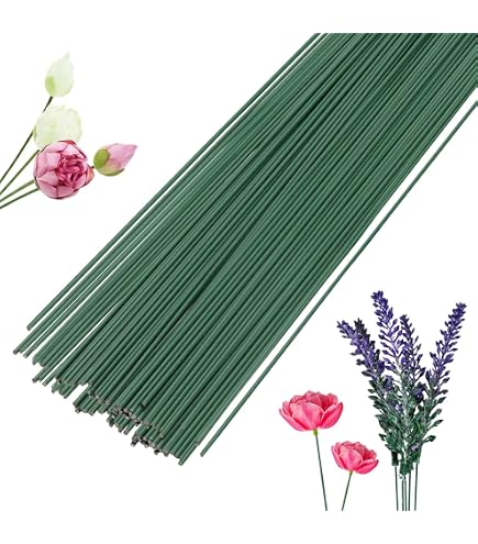 Fil Gainé Papier Vert 40cm Lot De 50 Tiges Florales En Fil Métallique Gainé Vert - Pour Bouquets Artificiels, Arrangements Et Couronnes Tiges Flexibles Décoration Fil Gainé Papier Vert 40cm Lot De 50 Tiges Florales En Fil Métallique Gainé Vert - Pour Bouquets Artificiels, Arrangements Et Couronnes Tiges Flexibles Décoration