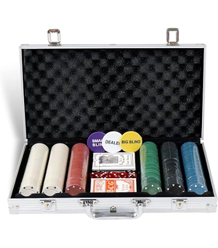 YouYuer – Lot De 50 Jetons De Poker – 10 Valeurs (5 à 5000) – Diamètre 40 Mm – Jeu De Casino, Texas Hold'em, Bingo