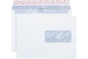 Elco 62896 Boite de 500 enveloppes avec fenêtre Format C5 Blanc