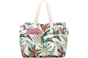 Makukke Sac de Plage xxl Famille Avec Fermeture éclair Sac de Natation étanche pour Femme Sac Fourre-tout de Plage d'été Sac de Plage Piscine Pique-nique