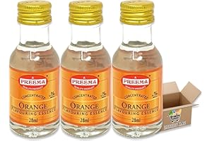 Flavouring Essence For 28ml | Pack Of 3 - Pack Of 6 - Pack Of 12 | For Cakes, Cookies, Boiled Sweets, Creams Grocery King (Orange Essence 28ml - Pack Of 3)