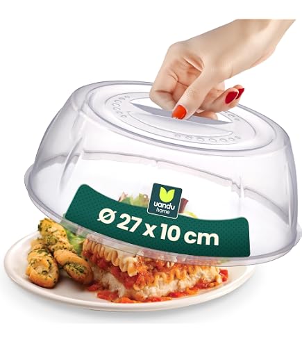 Abdeckhaube Für Mikrowelle – 24,5 Cm, BPA-frei, Mit Rotem Ventil, Spülmaschinengeeignet