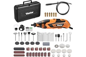 Vastar Kit d'outils rotatifs, outil rotatif haute puissance 180 W avec 6 vitesses réglables (8 000 à 35 000 tr/min), 212 accessoires pour couper, graver, percer, meuler, polir