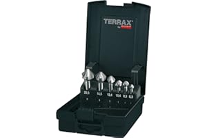 Terrax by Ruko cónica y avellanadora Juego de DIN 335 forma C 90 ° HSS en plástico láser, 1 pieza, A1021 52ro