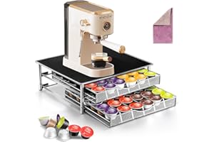 Myiosus Soporte para Cápsulas de Café para 72 uds Dolce Gusto, Dispensador de Cápsulas Dolce Gusto Almacenamiento de Cápsulas de Café, con Patas Antideslizantes, Negro