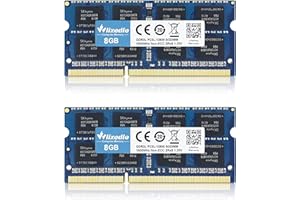 16GB Kit (2x8GB) DDR3/DDR3L Laptop Memória RAM 1600MHz CL11 SODIMM Wlizedle Computador Módulo de Memória PC3-12800 /PC3L-12800 204-Pin 1.35V/1.5V Notebook Memory para Ordenadores portátiles, Azul