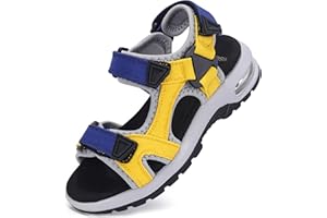 VISIONREAST Kids Sandals Boys Sports Outdoor Sandal Athletic Air Cushion Beach Shoes Hook and Loop Summer Footwear for Holidays, Walking, Camping, Travelling