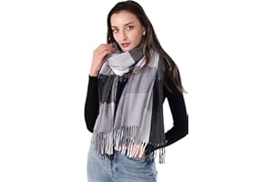 DiaryLook Karierter Warmer Deckenschal für den Winter, Lange Damen-Schals, kariert, weich, Wolle, Tartan-Schal für Frauen