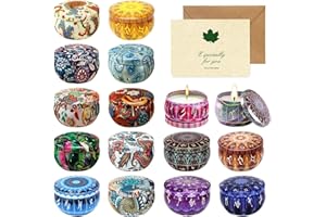 IGUGI 16pcs Velas Aromaticas Perfumadas de Regalo, Originales para Mujer 100% Cera de Soja Natural,para Día de Madre,Día de San Valentín,Cumpleaños,Baño,Yoga,Navidad