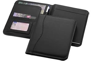 Schreibmappe mit Stiftschlaufen für Büro, Business u. College in Lederoptik und versch. Farben. mit Dokumentenfächern und Notizblock von notrash2003