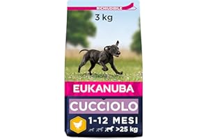 EUKANUBA Alimento Completo per Cuccioli di Taglia Grande al Pollo, Brown, 3 kg (Confezione da 1)