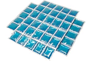 ToCi 4 x tappetini refrigeranti con 30 celle refrigeranti, confezione da gelato, compresse refrigeranti, elementi di raffreddamento flessibili, 38 x 25 cm, confezione refrigerante con gel refrigerante