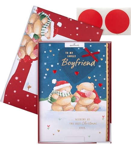 Piccadilly Greetings Cute Christmas Card Boyfriend - 9 X 6