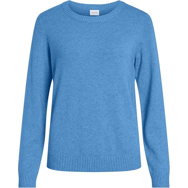 Vila Vijamina Rev V-Neck L/S Knit Top-Noos Maglione Lavorato a Maglia Donna