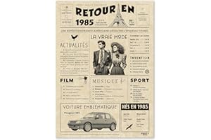FestySpark Cadeau Original Retour en 1985 - Idée Cadeau 40 Ans femme et homme - Carte Anniversaire 40 ans femme et homme - Decoration Anniversaire 40 ans - Carte d’Anniversaire avec Félicitations