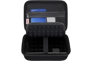 BOVKE Hard Drive Case for Seagate Expansion Desktop, WD Elements/WD My Book Desktop External Hard Drive HDD, USB 3.0 4TB 8TB 10TB 12TB14TB 16TB 18TB 20TB 22TB, Zipper Pocket for Cable, Black+Black