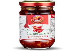 Moretti® Crema di Peperoncino Tipico Calabrese Tritato 180 g | 100% Calabrese 100% Naturale | Peperoncini Coltivati In Calabria | Spalmabile Cremoso | Prodotto In Calabria (Calabrese 1 Pezzo)