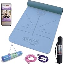 DOJA Barcelona Yogatas – Blauw Met Bladerenprint – 82x21x17x76 Cm – Polyester – Met Zijvak En Binnenzak – Draagriemen – Voor Yoga, Pilates En Sport