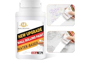 MALLBAOLA Rodillo Pintura Pared, Portátil de Pintura Blanca Interior, Pintura Blanca Pared de Secado Rápido y a Base de Agua, Paint Roller para Cubrir Graffiti, Manchas, Rayaduras, Grietas
