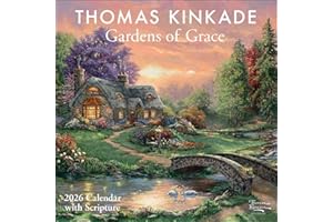 Thomas Kinkade Gardens of Grace 2026 Wall Calendar with Scripture