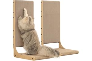 Zakkart 2-Pack Cat Scratching Board, 65cm Tall Cardboard L Shape Vertical Scratchers for Indoor Cats, Cat Scratching Post for Wall and Couch, Large