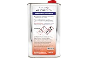 ‎CENTRA24 Centra24 Washing spirit, 1 litre, grease remover, cleaning petrol, as stain remover for plastics, textiles, grease remover and much more, boiling limit petrol