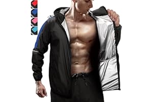 RDX Traje Sauna Mujer Hombre Adelgazante, Reach Oeko Tex 100 Certificado, Sudor Chándal con Capucha, Trajes de Sudoración Deportiva Fitness Boxeo Yoga Running Gimnasio, Conjunto de Pantalón Superior