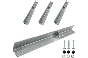 HOQ 4 x Sicherheits-Winkelanker 45x45x500mm Bodenanker Schaukelanker Spielturm Erdanker für Spieltürme, Schaukeln, etc.