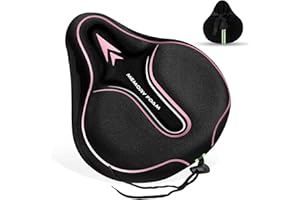 MSDADA Housse de siège de vélo rembourrée en Mousse à mémoire de Forme pour Homme et Femme, Accessoires de vélo Confortables pour vélo, extérieur et intérieur (Rose)