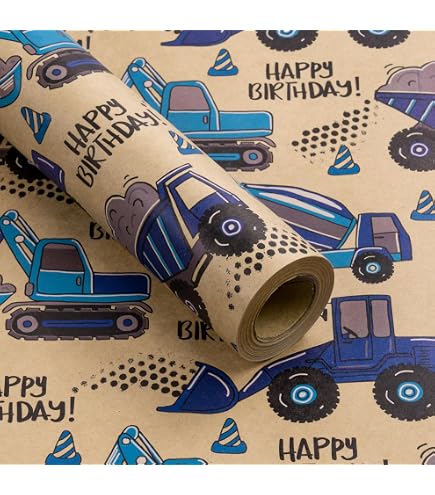 Rouleau Papier Cadeau Réversible Baleine Bleue & Rayures – 44,5 Cm X 10 M, Idéal Anniversaire Bébé & Fêtes
