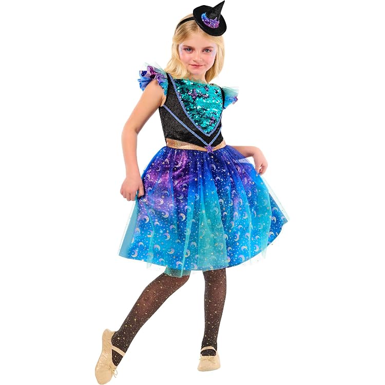 Rubie's Official 'Moonlight Witch' Kinderkostüm – Inkl. Hexenkleid & Hut Für Mädchen, Perfekt Für Halloween