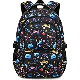 Ntswasd Children's School Backpack 6-10 Years &ndash; Lightweight 45 cm with Large Capacity for Primary School, A12.monster Truck,