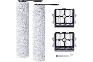 FIXBETTER Rouleau de brosse de rechange et Filtre HEPA pour Tineco Floor One Stretch S6/Switch S6 Stretch/Switch S7 Stretch/S7 Stretch Steam/i6 Stretch/i5 Stretch Aspirateur Eau et Poussière Laveur de Sols